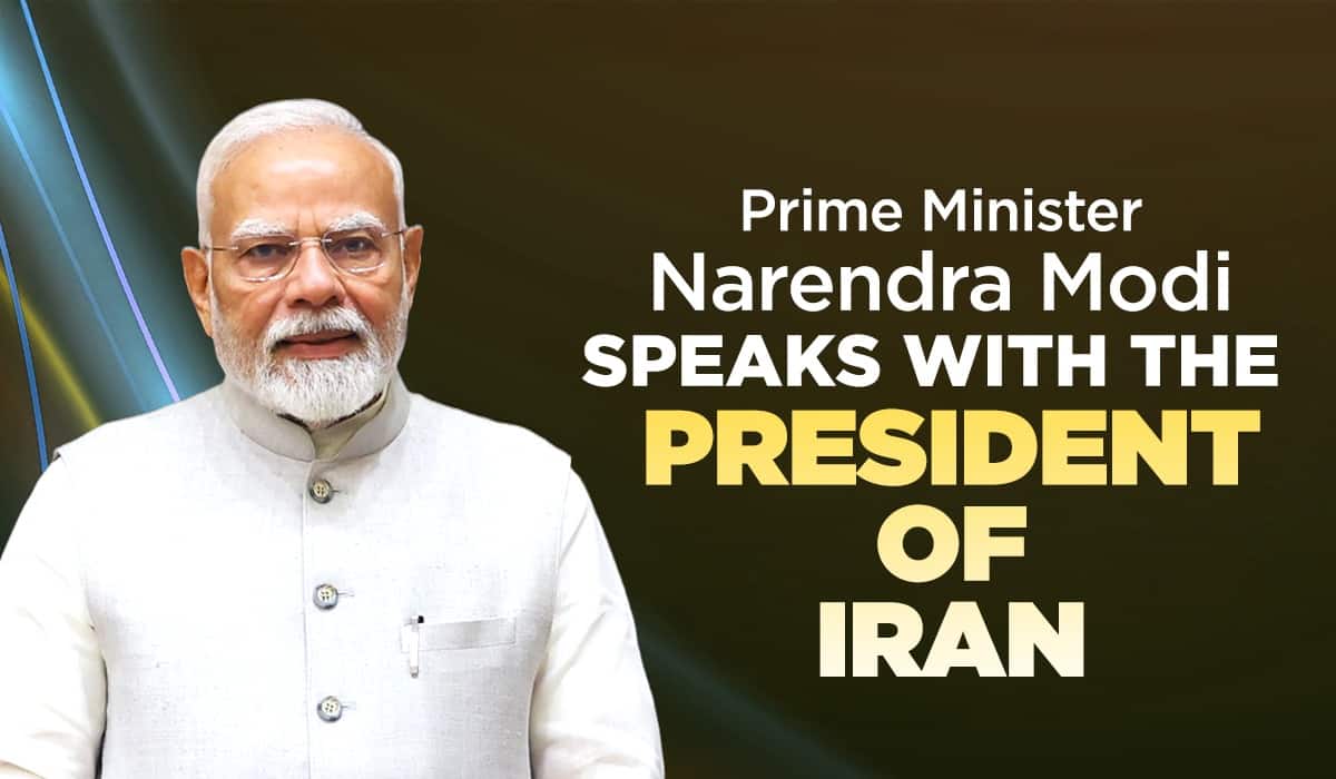Prime Minister Shri Narendra Modi speaks with the President of Iran