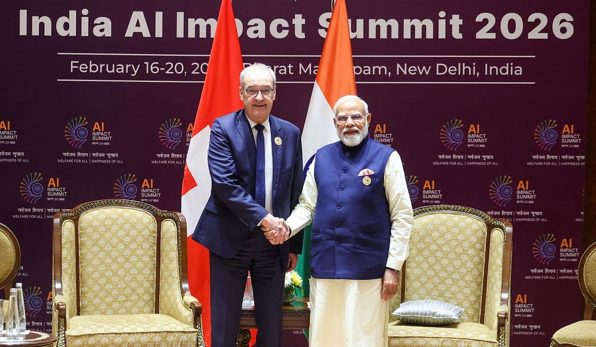 Prime Minister’s meeting with the President of the Swiss Confederation, H.E. Mr. Guy Parmelin on the sidelines of AI Impact Summit 2026