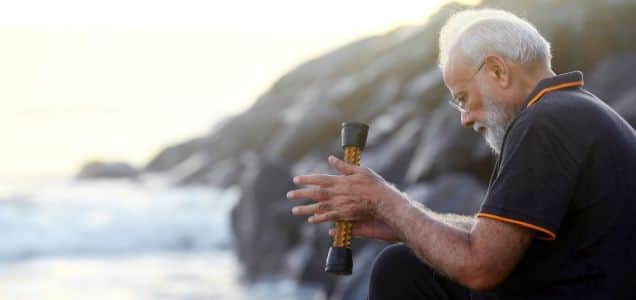 PM Modi reveals the stick-like object he was carrying while plogging at Mamallapuram beach