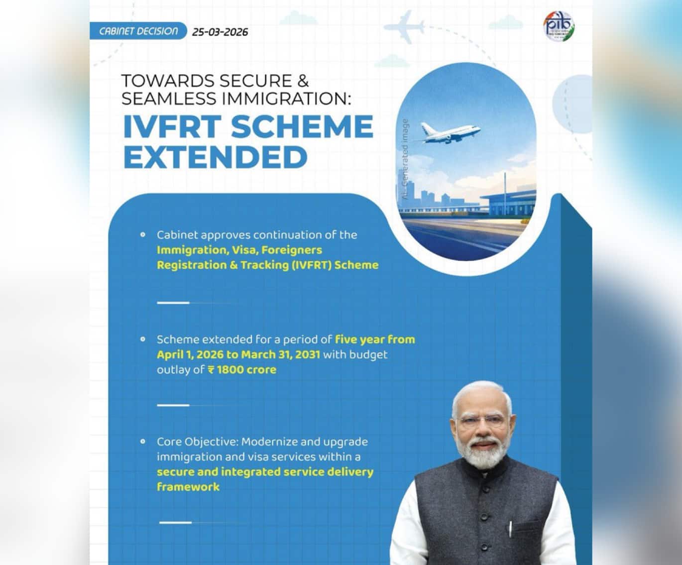 Cabinet approves Continuation of the Immigration, Visa, Foreigners Registration & Tracking (lVFRT) Scheme