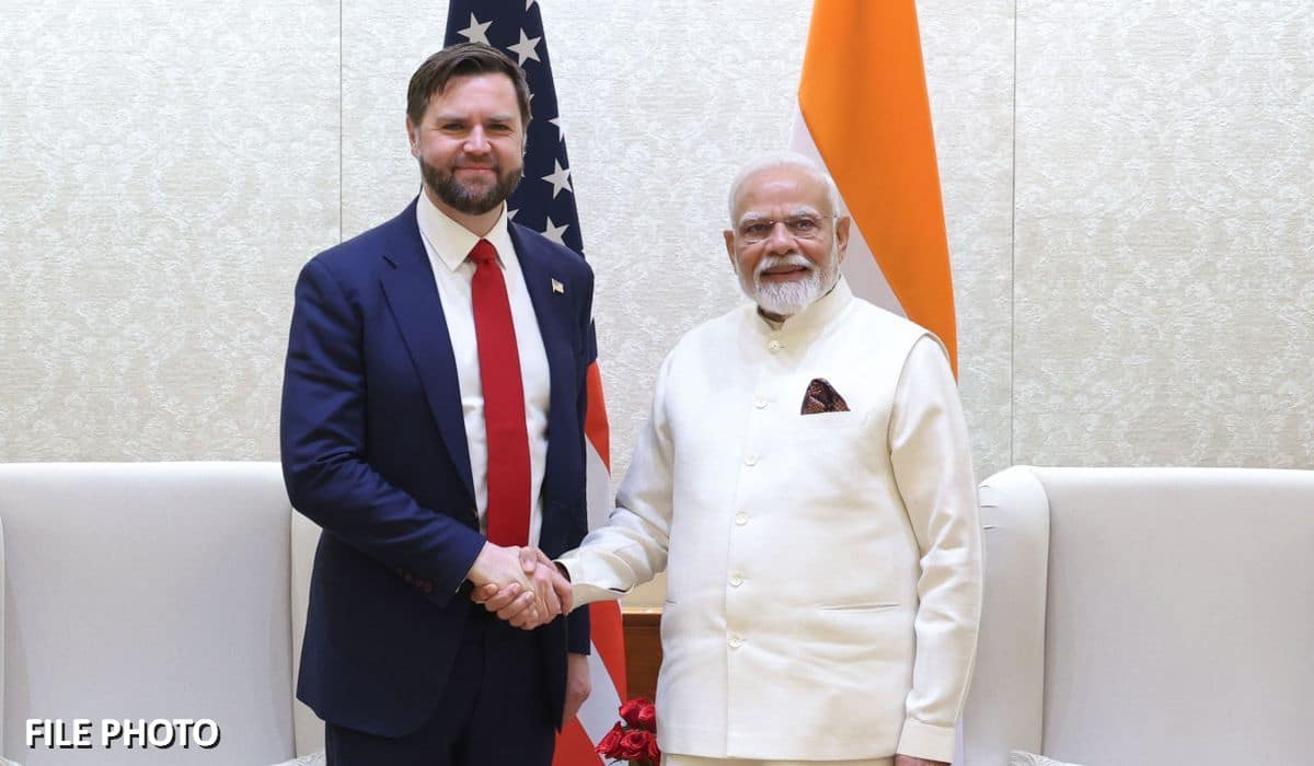 Prime Minister Narendra Modi receives a telephone call from the US Vice President