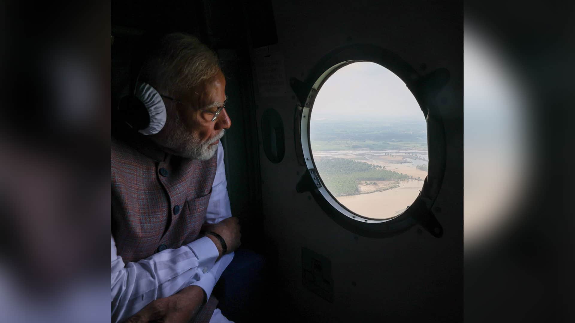 وزیراعظم نے پنجاب کے سیلاب سے متاثرہ علاقوں کا فضائی جائزہ لیا