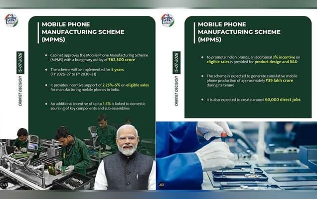 Cabinet approves Rs 62,500 crore for mobile phone PLI scheme 2.0