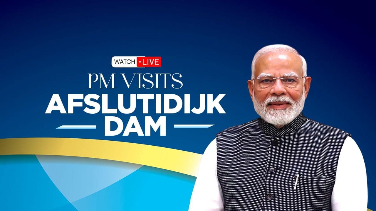 PM Modi visits Afslutidijk Dam in Netherlands