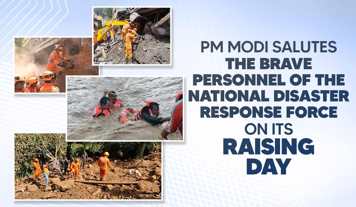 Prime Minister salutes the brave personnel of the National Disaster Response Force on its Raising Day 