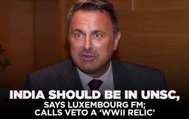 India should be in UNSC, says Luxembourg FM; calls veto a ‘WWII relic’