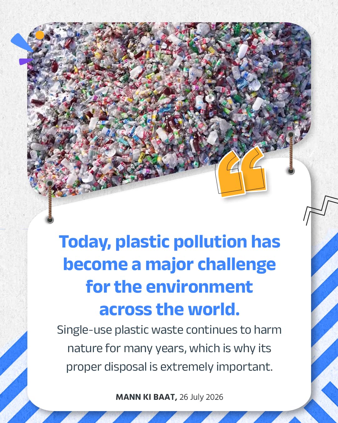 Today, plastic pollution has become a major challenge for the environment across the world. 
