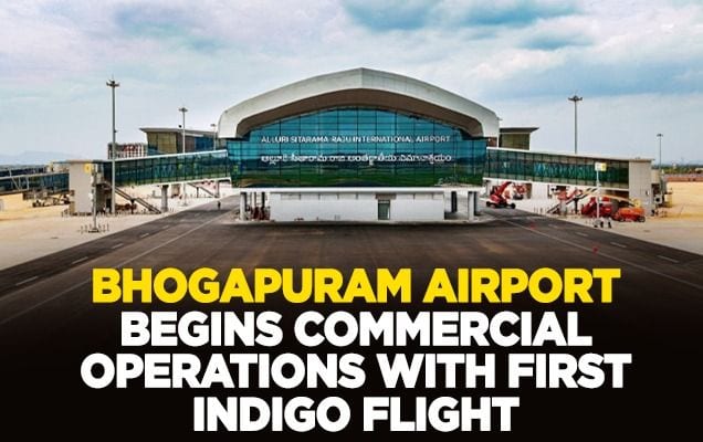 Bhogapuram airport begins commercial operations with first IndiGo flight 