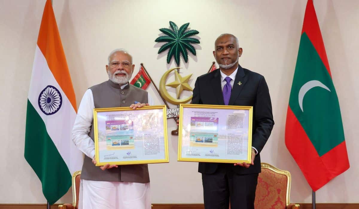 Release of Commemorative Stamps on the occasion of the 60th anniversary of establishment of India-Maldives diplomatic relations