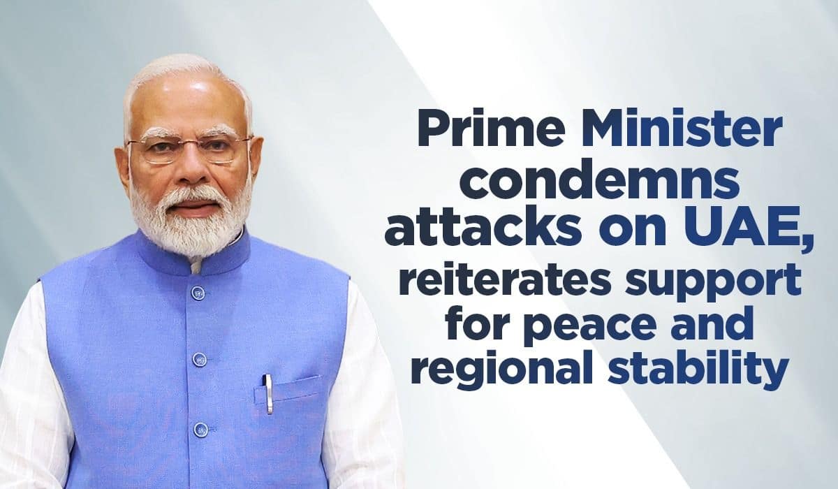 Prime Minister condemns attacks on UAE, reiterates support for peace and regional stability