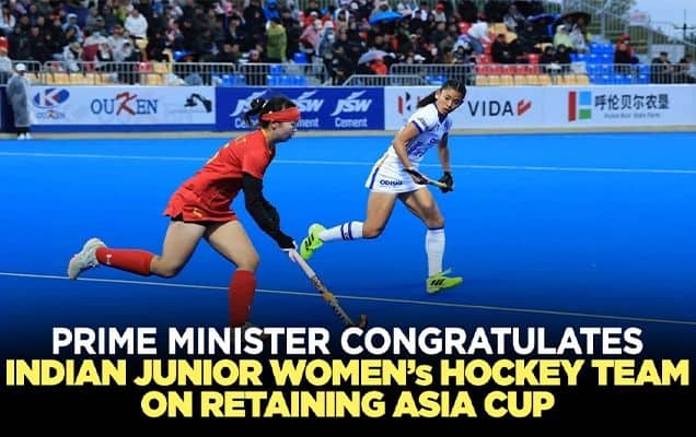 PM Modi hails India’s junior women hockey champions after third straight Asia Cup triumph