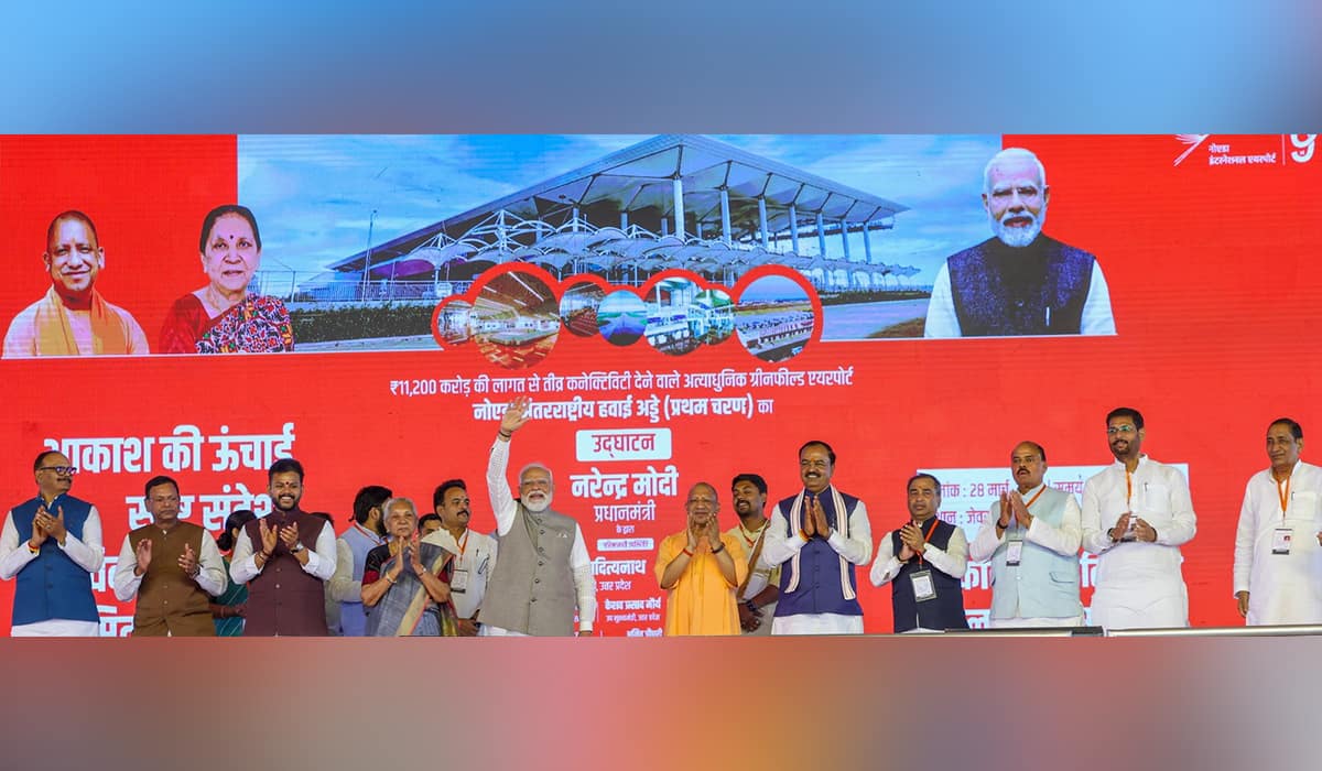 PM Modi inaugurates Phase I of Noida International Airport, developed with an investment of around ₹11,200 crore