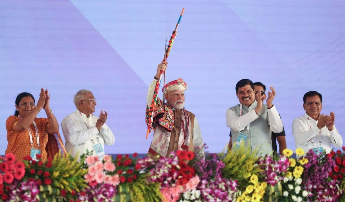 PM Modi lays foundation stone, inaugurates development works in Dhar, Madhya Pradesh