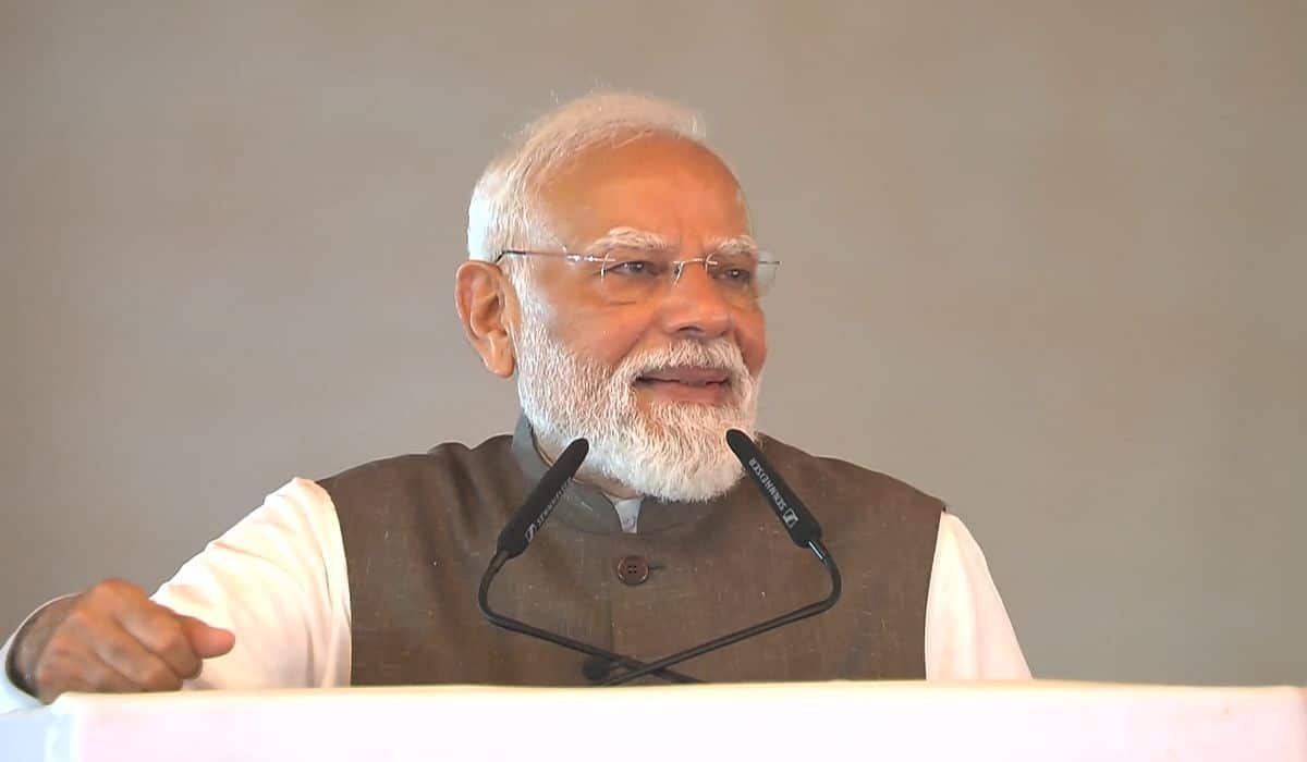 PM Modi launches development projects at Rairangpur on the completion of two years of the Odisha Government