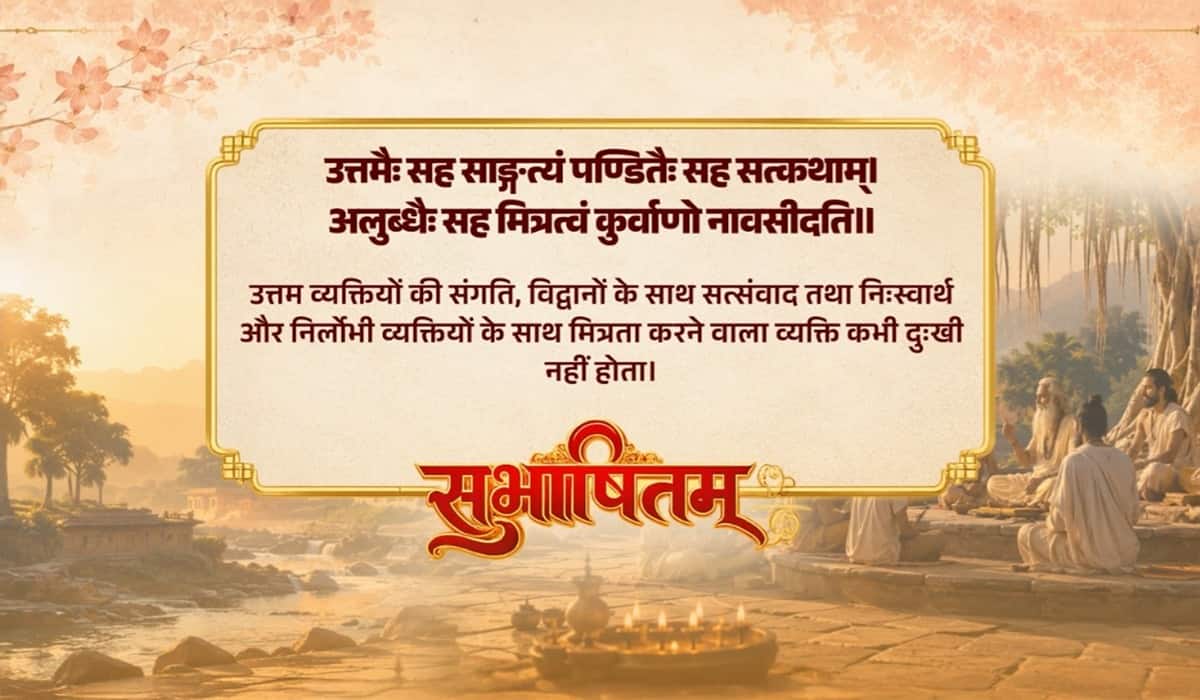 Prime Minister shares Sanskrit Subhashitam emphasizing on good company and wise counsel