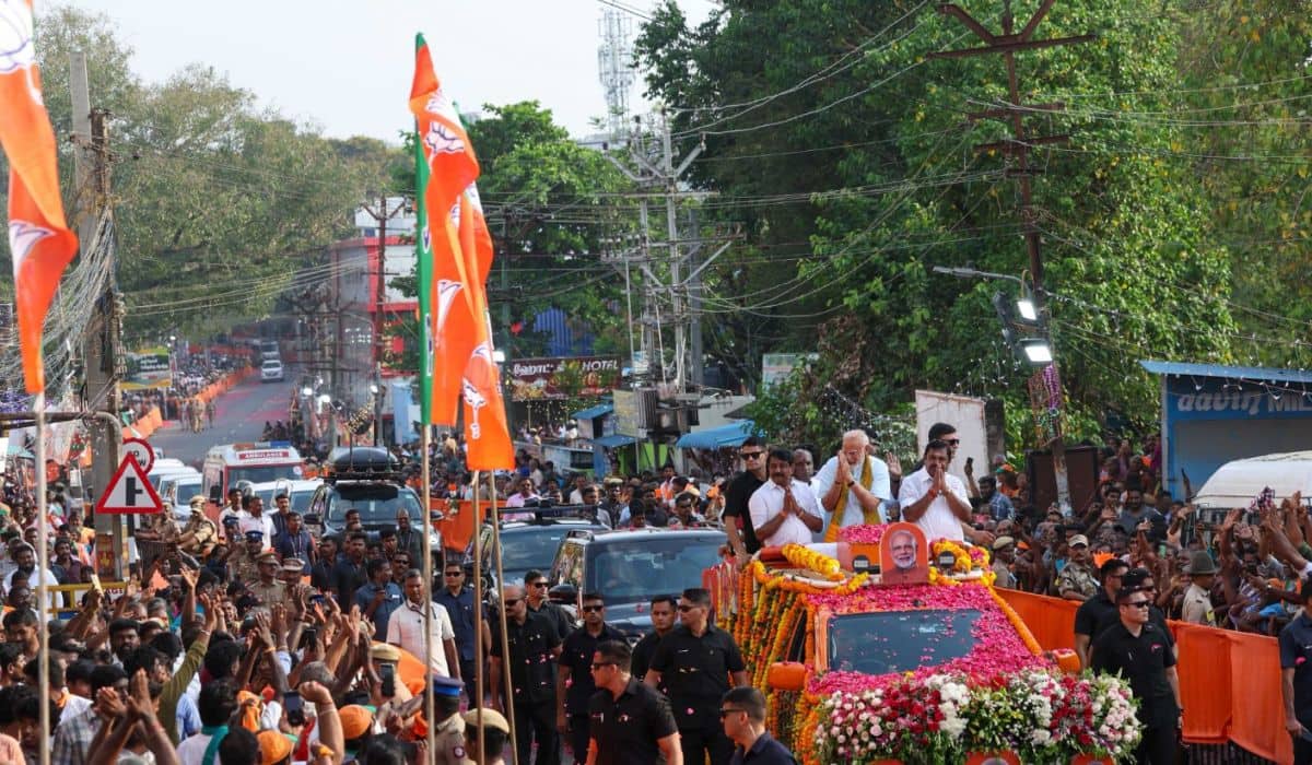 Huge turnout at PM Modi’s Nagercoil roadshow signals rising support for BJP-NDA across Tamil Nadu