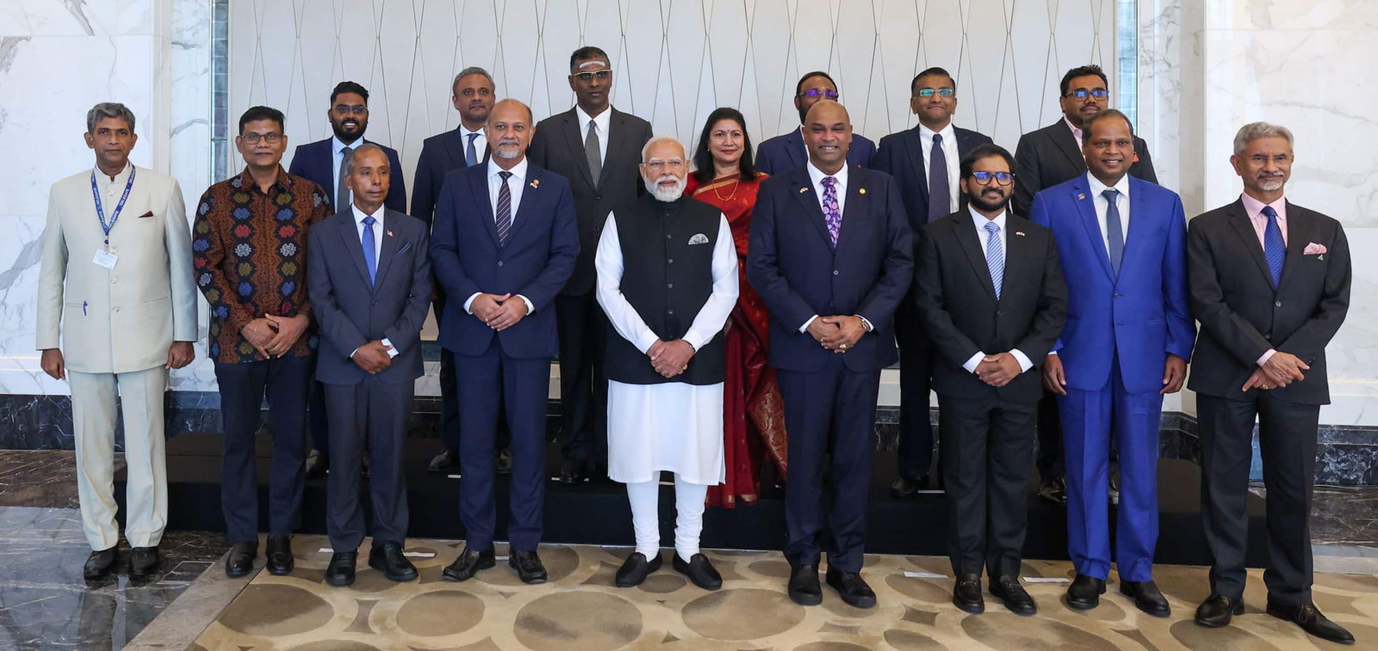 Prime Minister interacts with distinguished members of the Indian diaspora