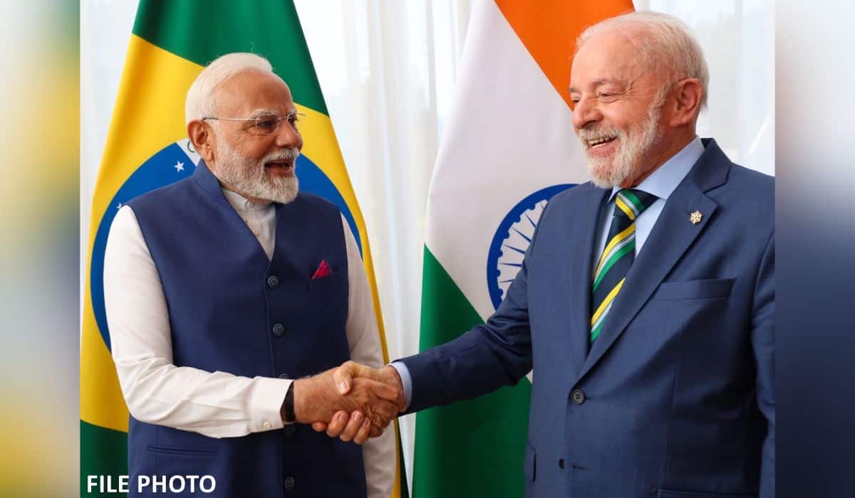 PM Narendra Modi receives a telephone call from the President of Brazil