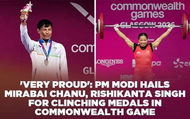 'Very Proud': PM Modi Hails Mirabai Chanu, Rishikanta Singh For Clinching Medals In Commonwealth Game 
