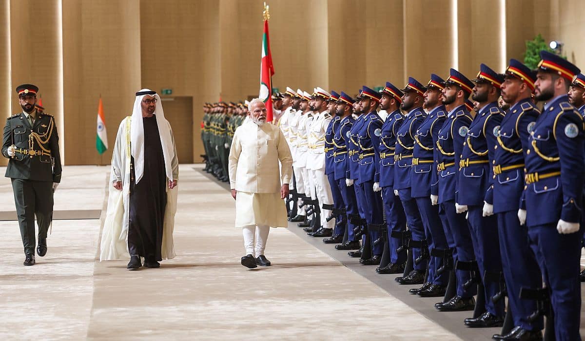 PM Modi arrives in the UAE