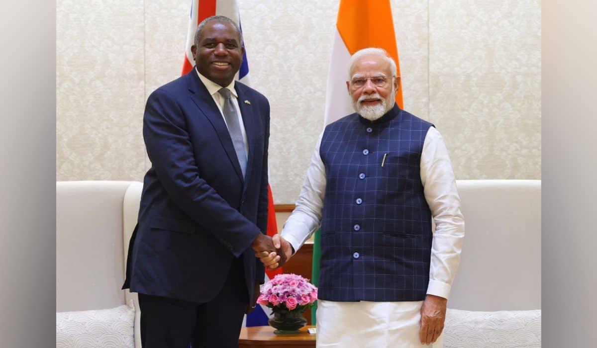 Rt Hon David Lammy, Foreign Secretary of the United Kingdom calls on Prime Minister Shri Narendra Modi