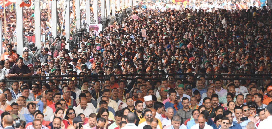 PM Modi addresses rally in Mandi, Himachal Pradesh