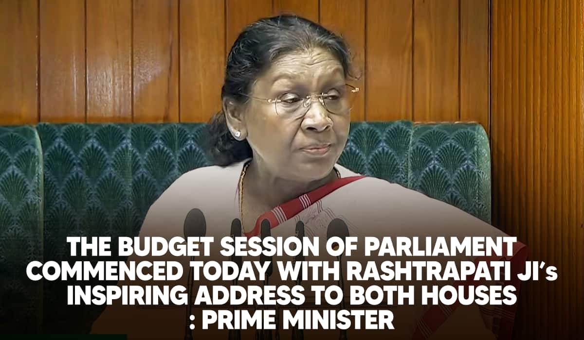 The Budget Session of Parliament commenced today with Rashtrapati Ji’s inspiring address to both Houses: PM Modi