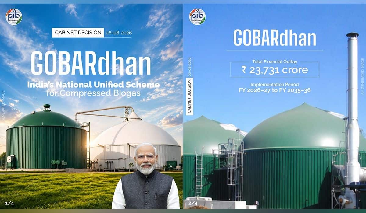Cabinet approves GOBARdhan, India’s National Unified Scheme for Compressed Biogas, with an outlay of Rs.23,731 crore