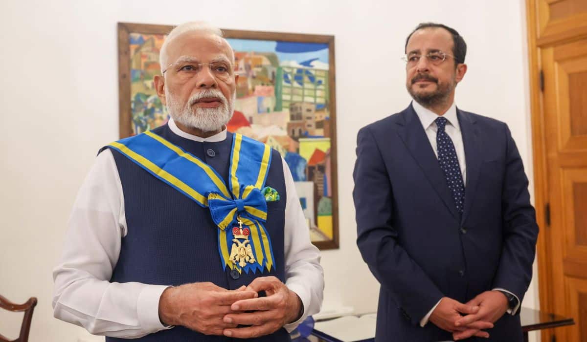 The Grand Cross of the Order of Makarios III is an honour bestowed on the 1.4 billion Indians: PM Modi