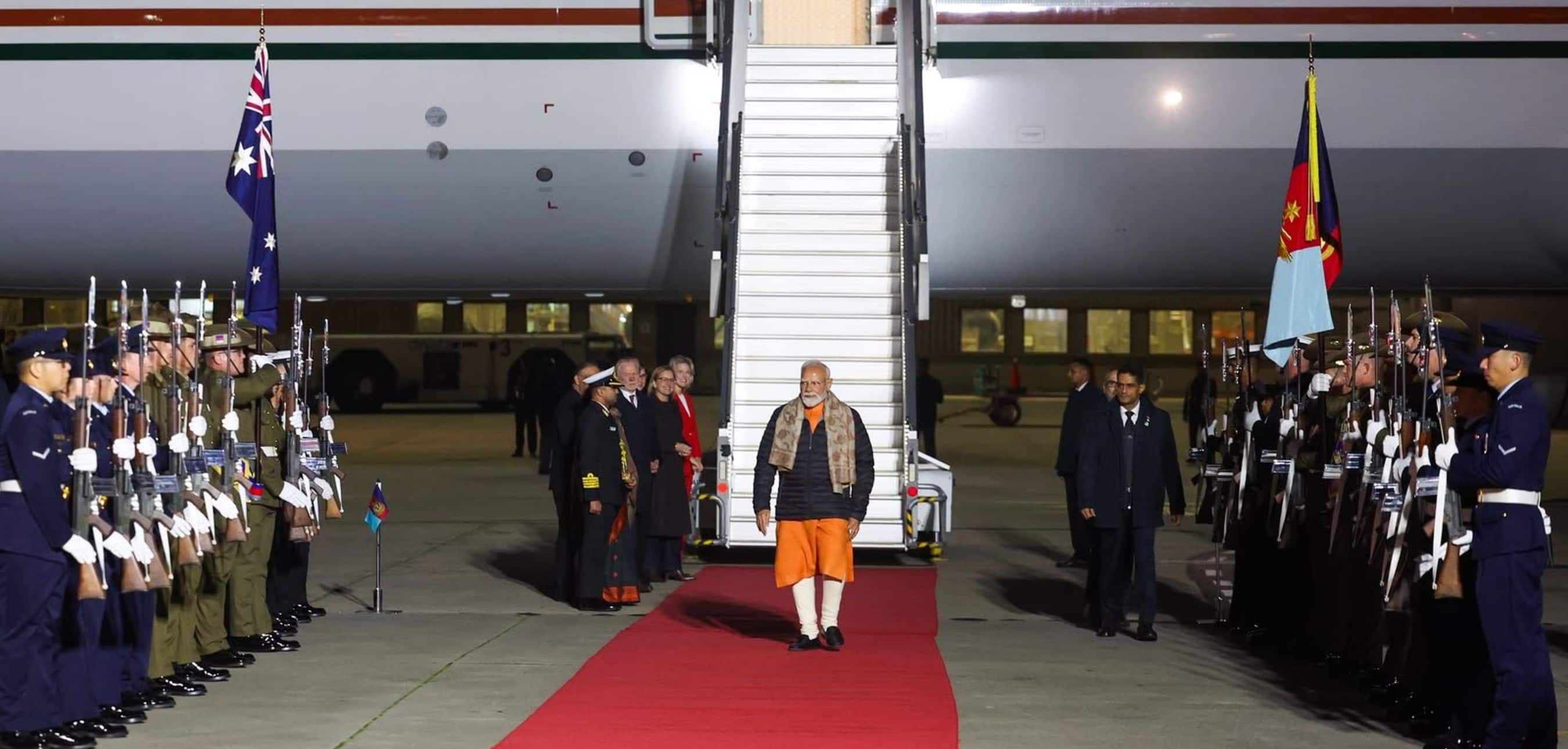 PM Modi arrives in Melbourne, Australia, to a warm welcome
