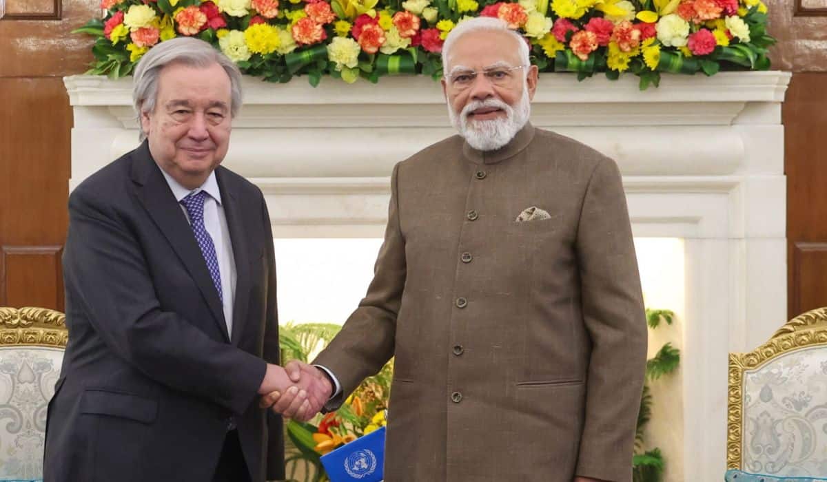 Prime Minister’s meeting with UN Secretary-General on the sidelines of the AI Impact Summit