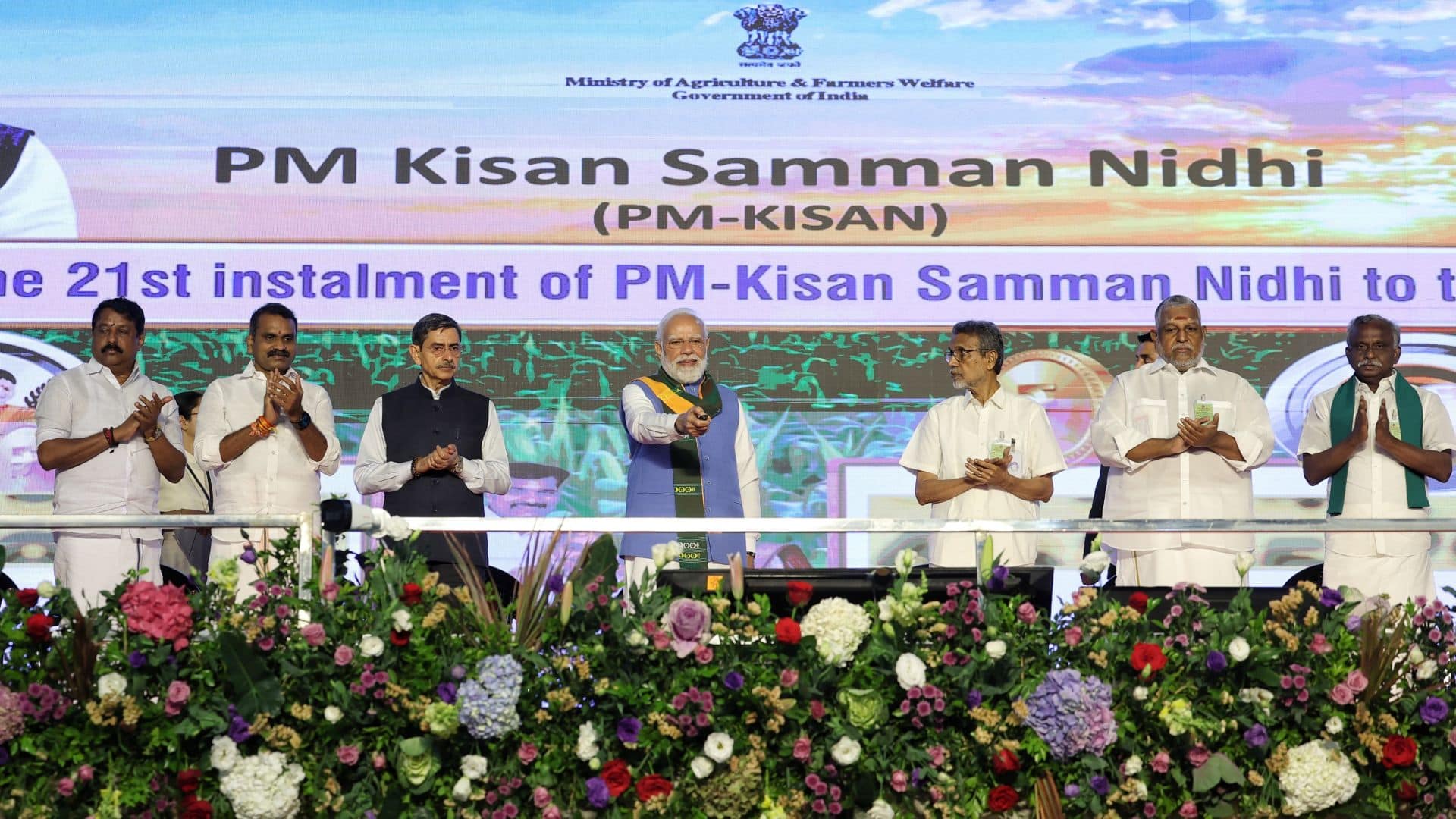 প্রধান মন্ত্রী শ্রী নরেন্দ্র মোদীনা তামিল নাদুগী কোয়েম্বতোরদা সাউথ ইন্দিয়া নেচরেল ফার্মিং সম্মিৎ ২০২৫ দা ৱা ঙাংখ্রে