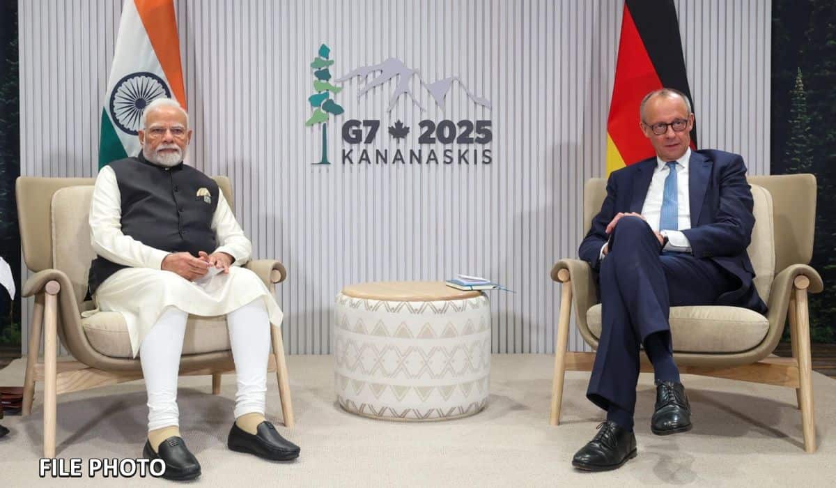 Prime Minister Narendra Modi receives a telephone call from the Chancellor of Germany