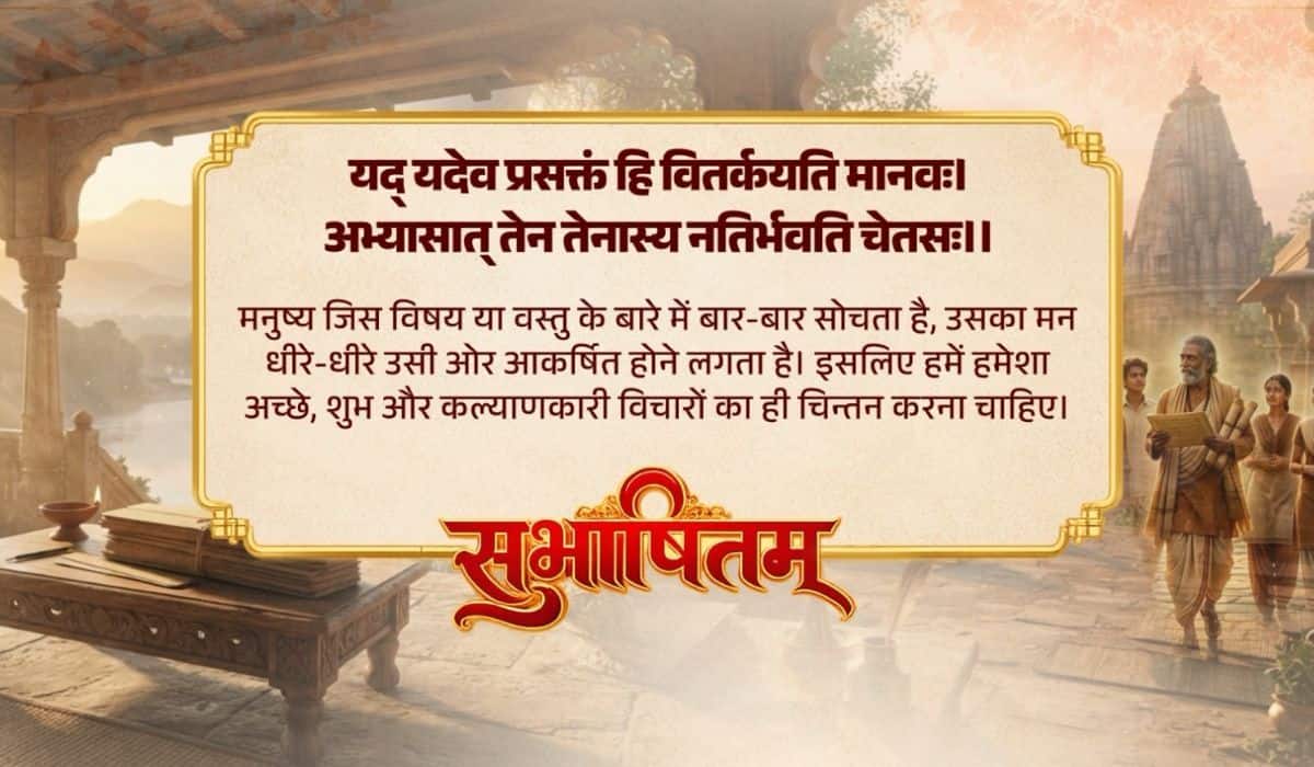Prime Minister shares Sanskrit Subhashitam emphasising on positive thoughts and constructive habits