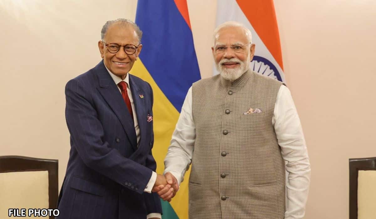 PM Modi receives a telephone call from the Prime Minister of Mauritius