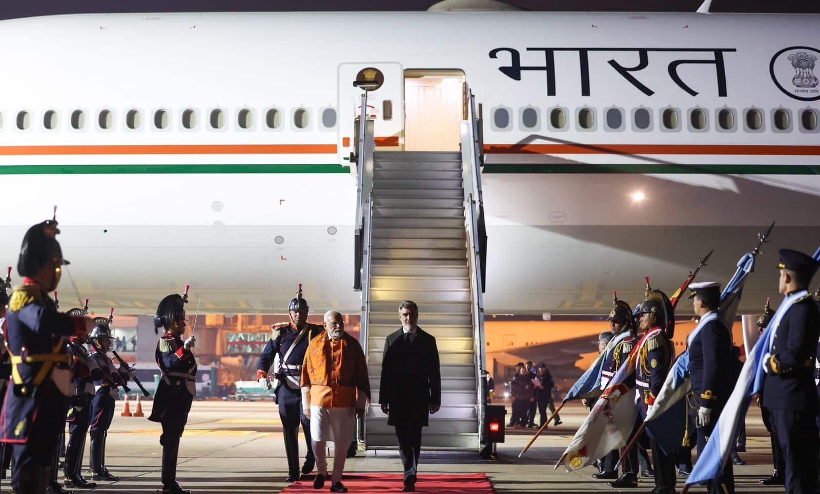 PM Modi arrives in Buenos Aires, Argentina 