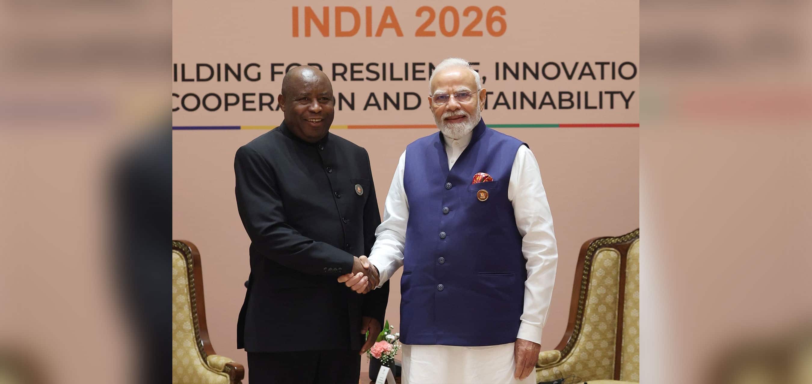Prime Minister meets with the  President of Republic of Burundi on the sidelines of the BRICS Summit in New Delhi