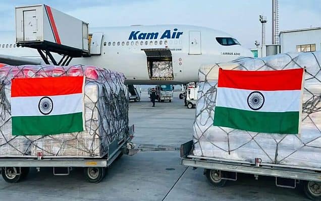 India delivers aid to flood and earthquake-hit Afghanistan