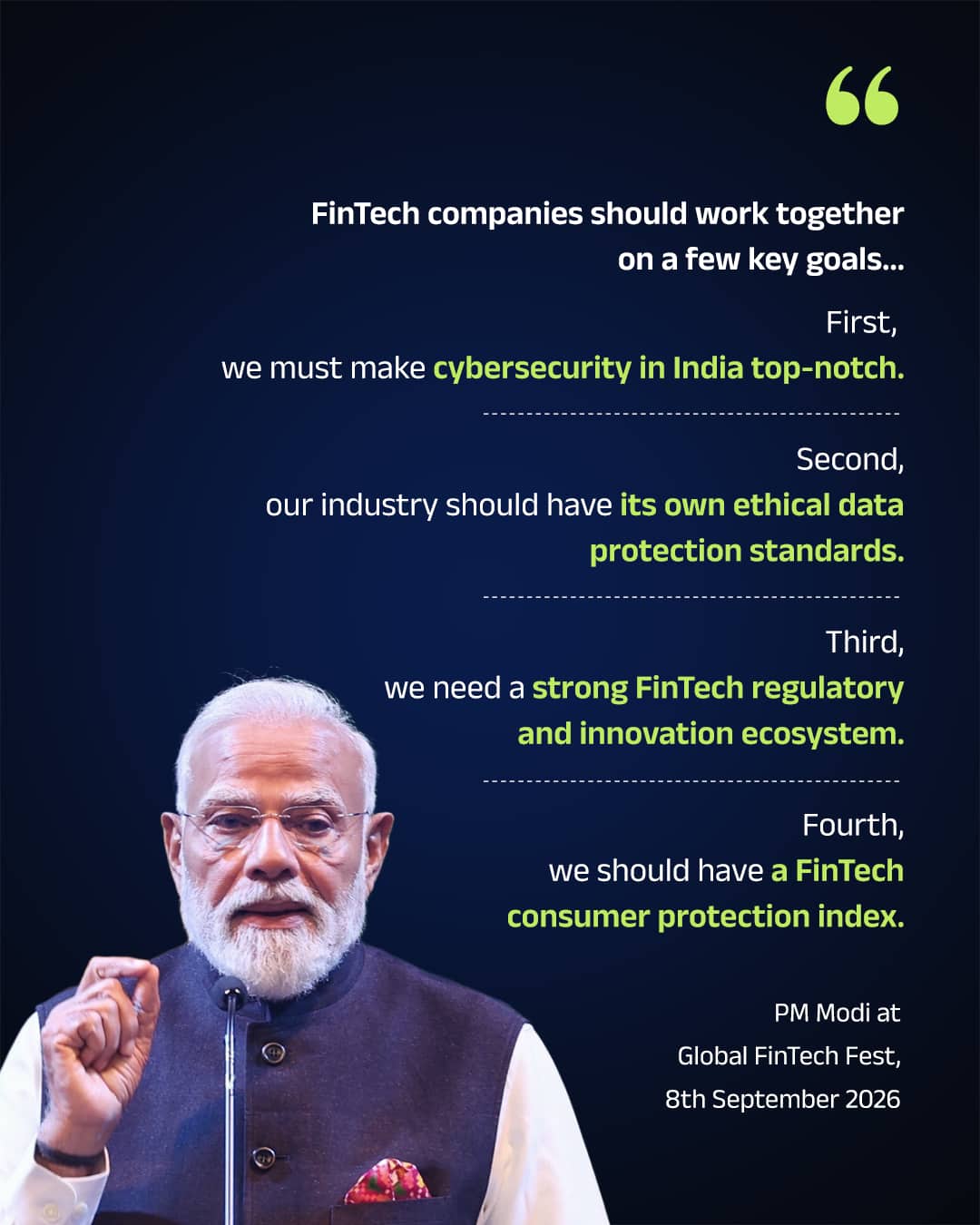 FinTech companies should work together on a few key goals...