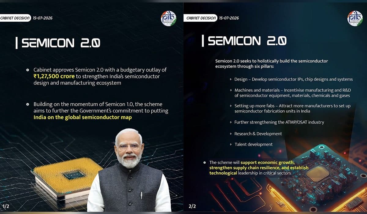 Cabinet approves Semicon 2.0 Government delivers on its commitment for a long term policy support to Semiconductors in India
