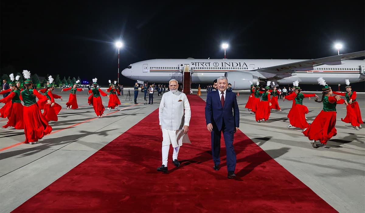 PM Modi arrives in Bishkek