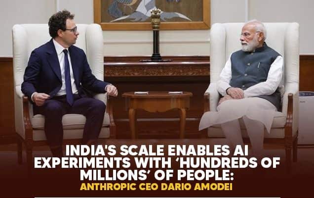 India's scale enables AI experiments with ‘hundreds of millions’ of people: Anthropic CEO Dario Amodei 