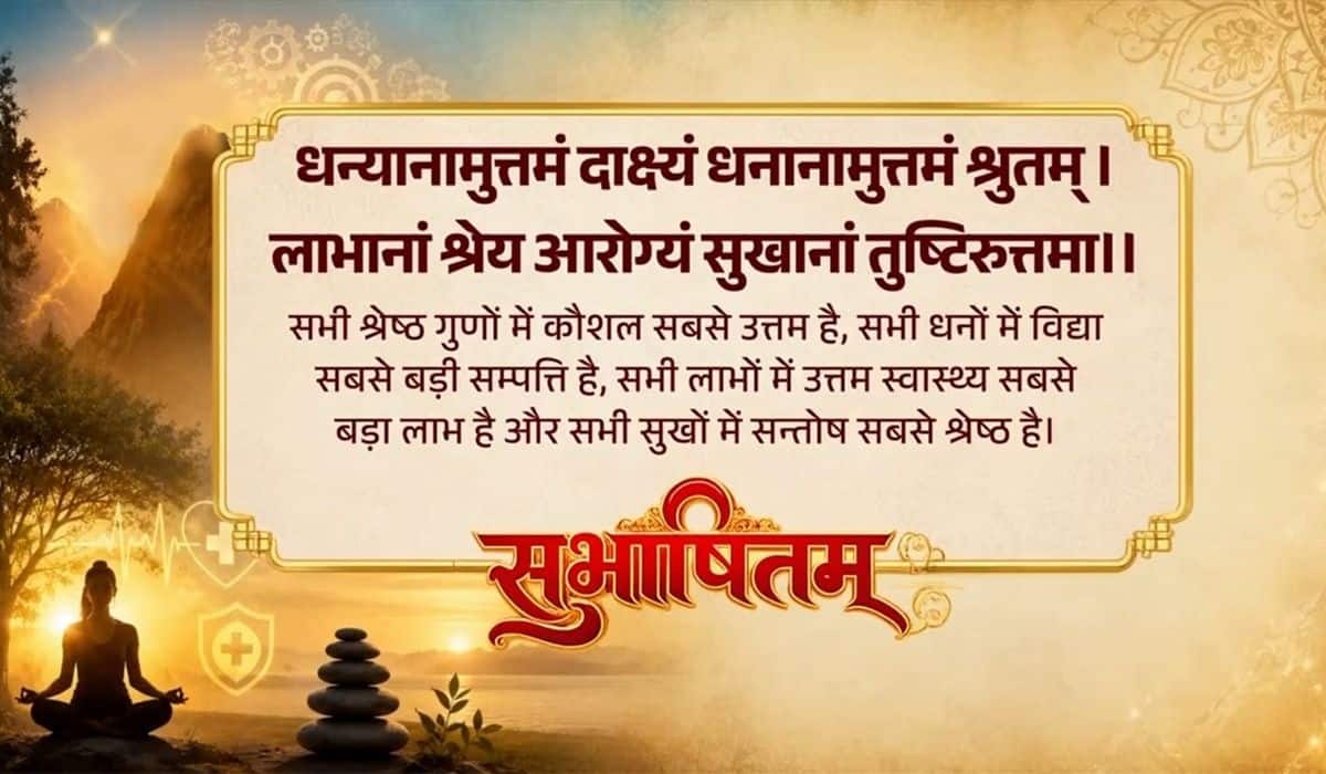 Prime Minister shares Sanskrit Subhashitam emphasising on knowledge, skills and health