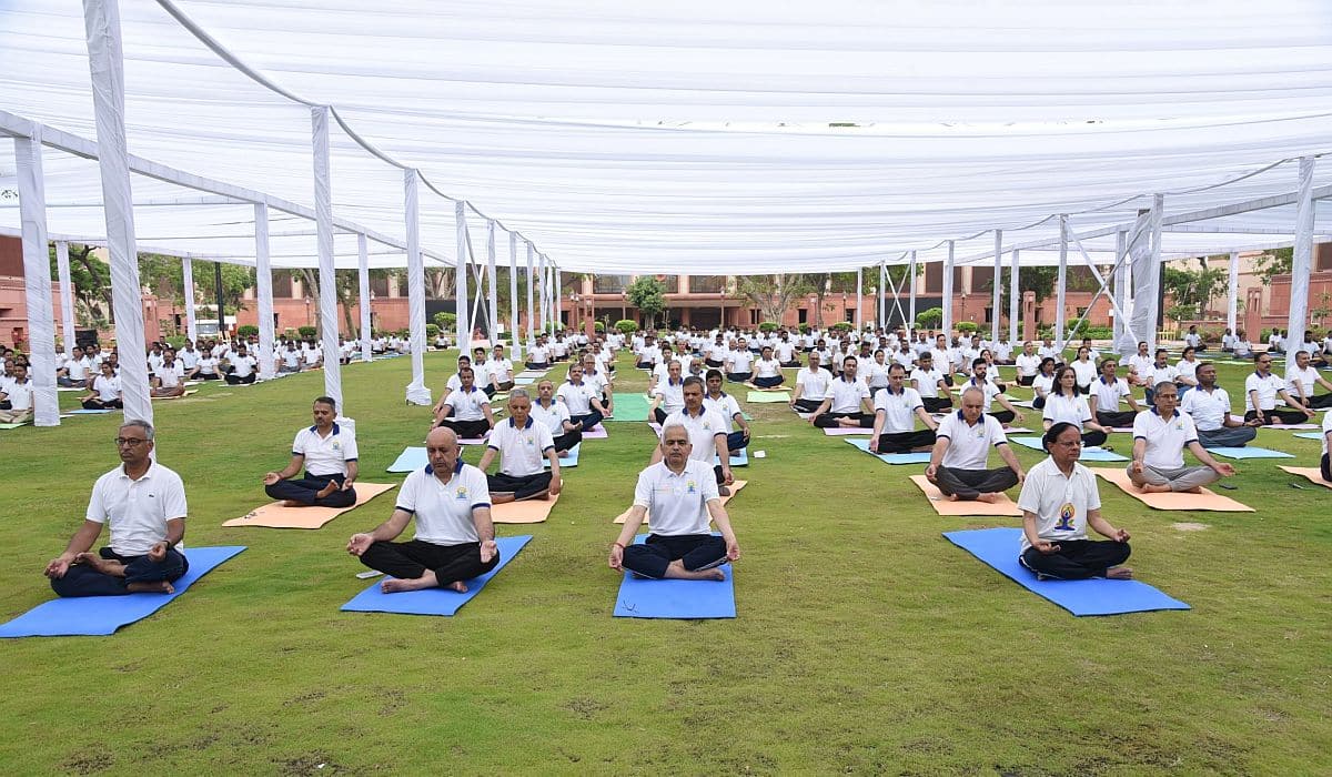Yoga session held at Seva Teerth marks International Day of Yoga