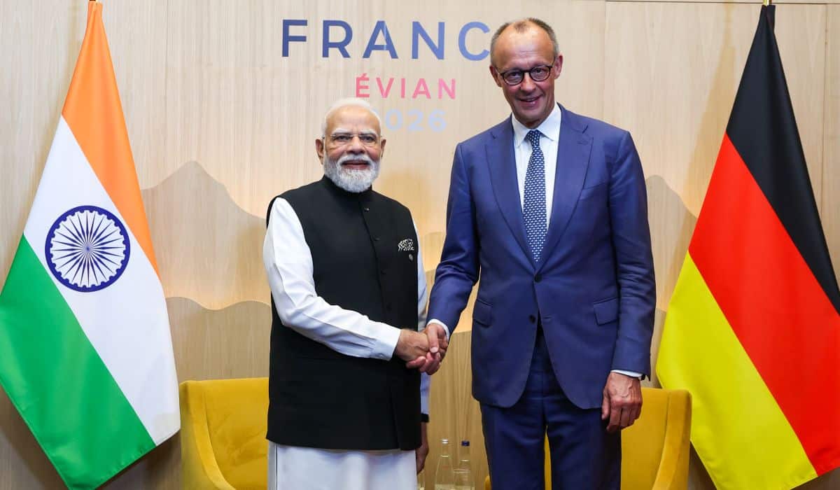 Prime Minister’s meeting with Chancellor of the Federal Republic of Germany on the sidelines of G7 Summit, Evian