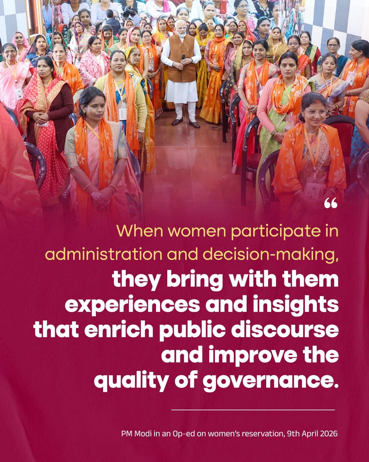 When women participate in administration and decision-making