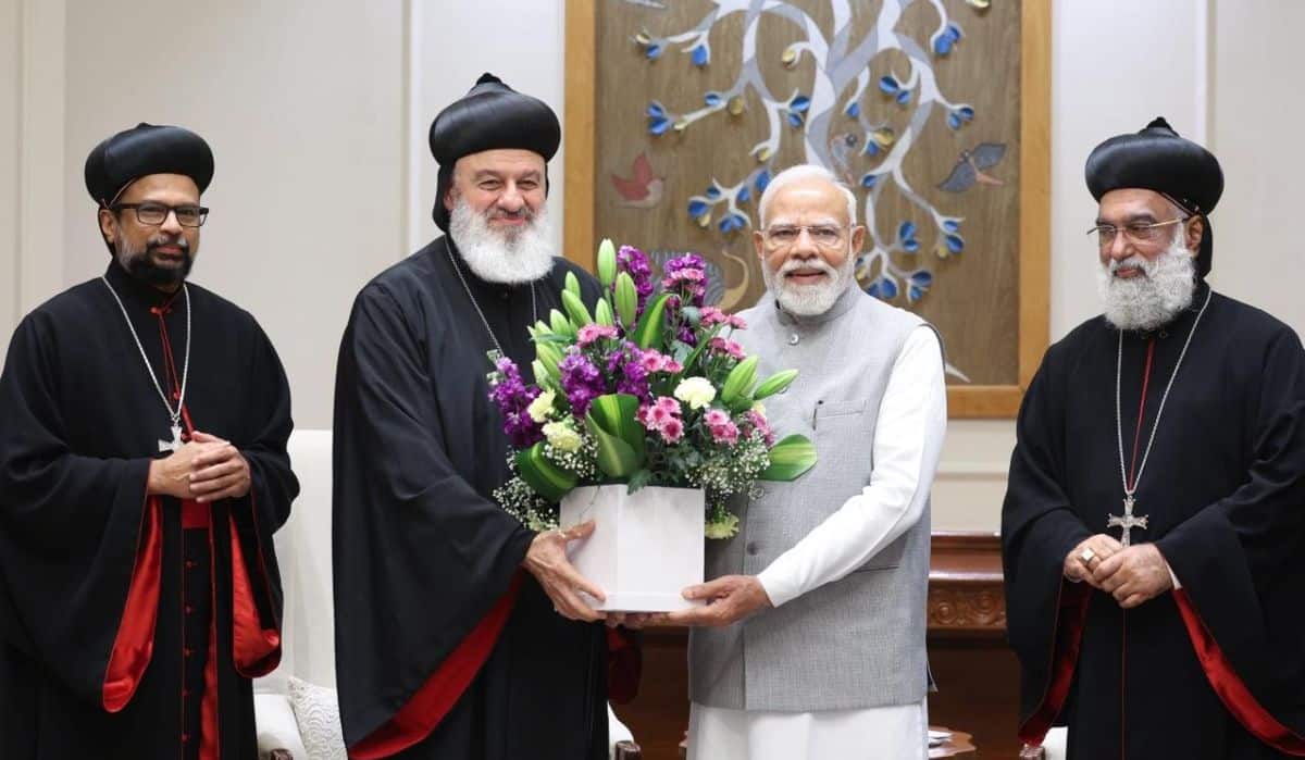 Prime Minister Meets His Holiness Moran Mor Ignatius Aphrem II, Patriarch of Antioch and All The East