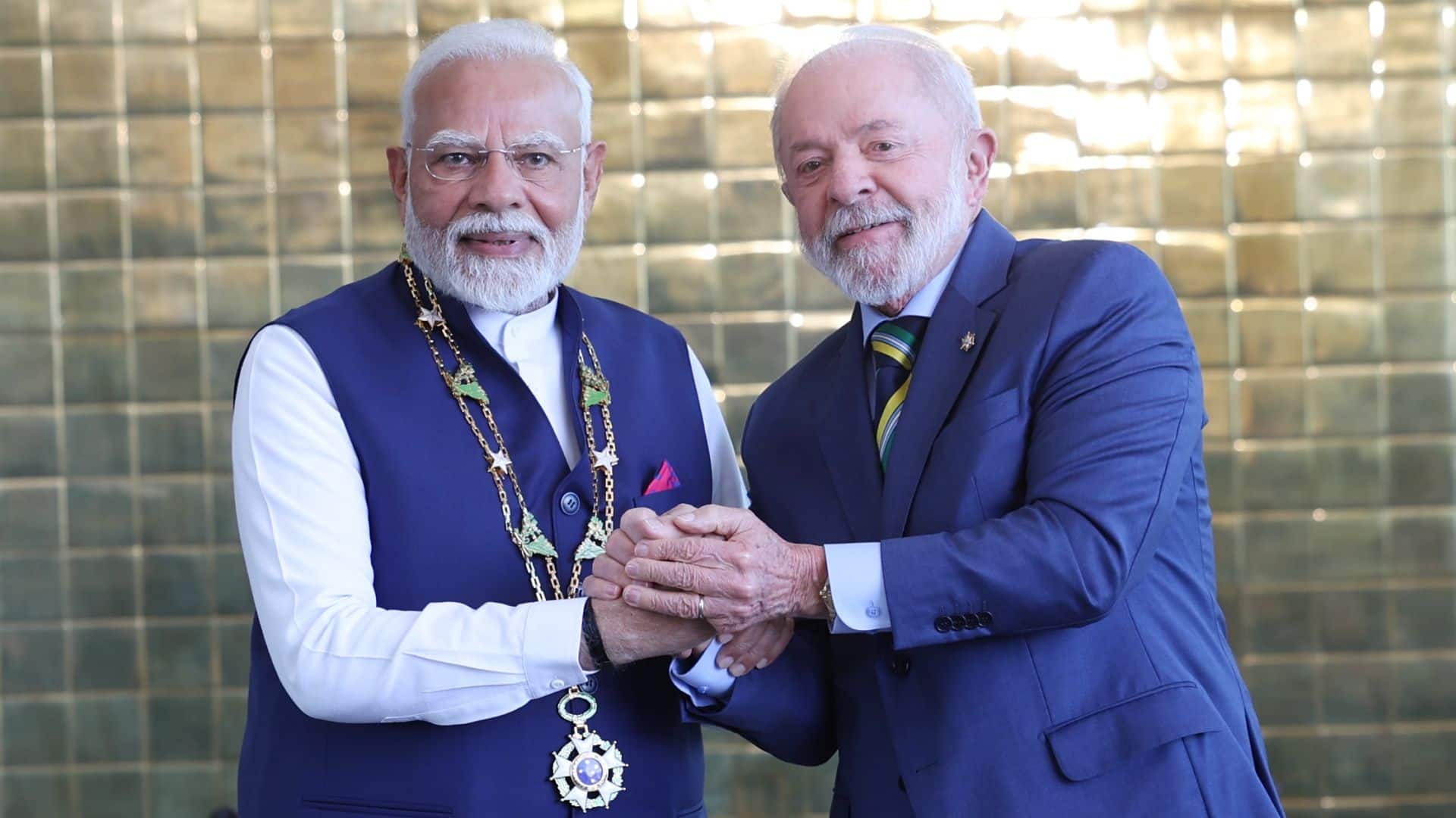 PM Modi conferred with the highest national honour of Brazil – “The Grand Collar of the National Order of the Southern Cross”