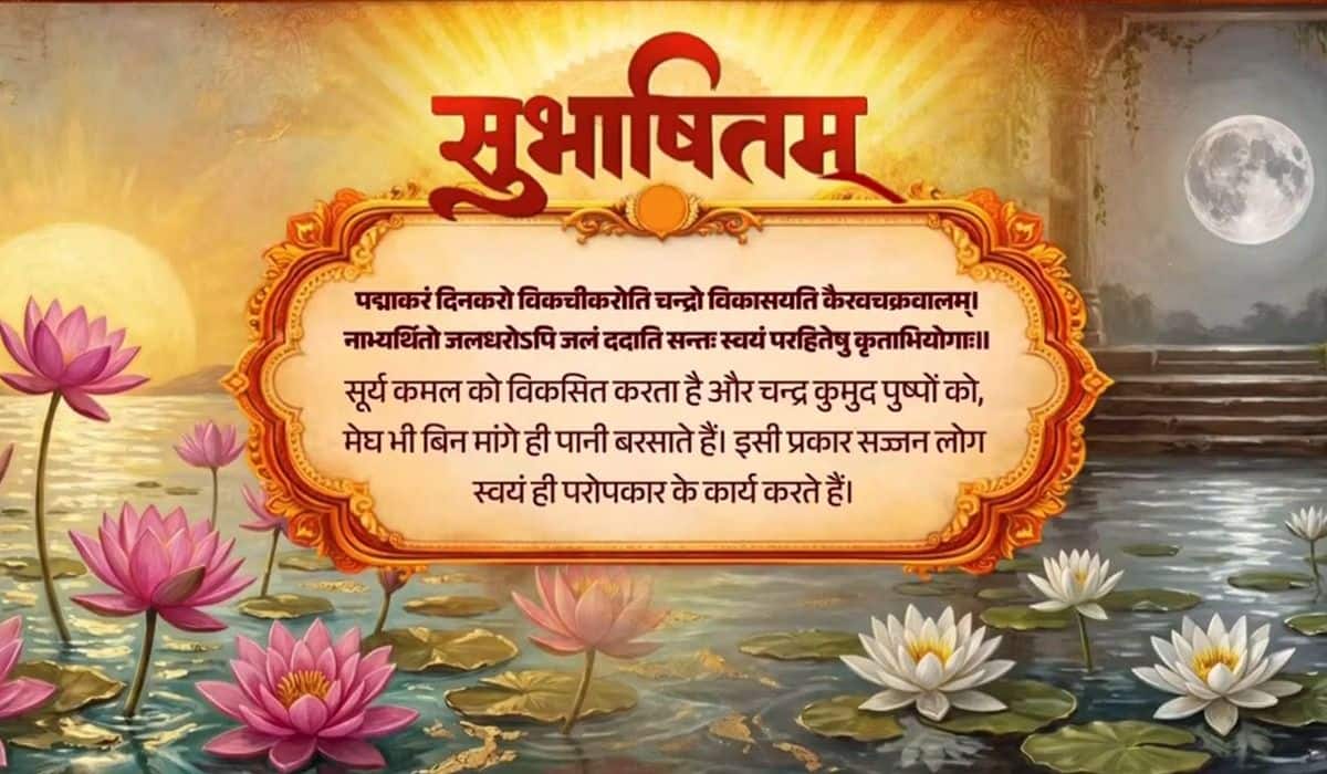 Prime Minister shares Sanskrit Subhashitam highlighting the virtue of Selfless Giving