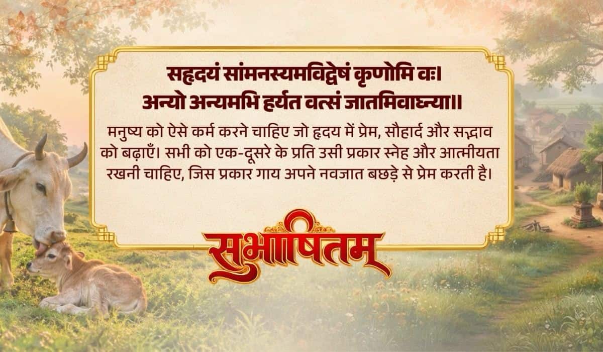 Prime Minister shares Sanskrit Subhashitam emphasizing on harmony and mutual understanding